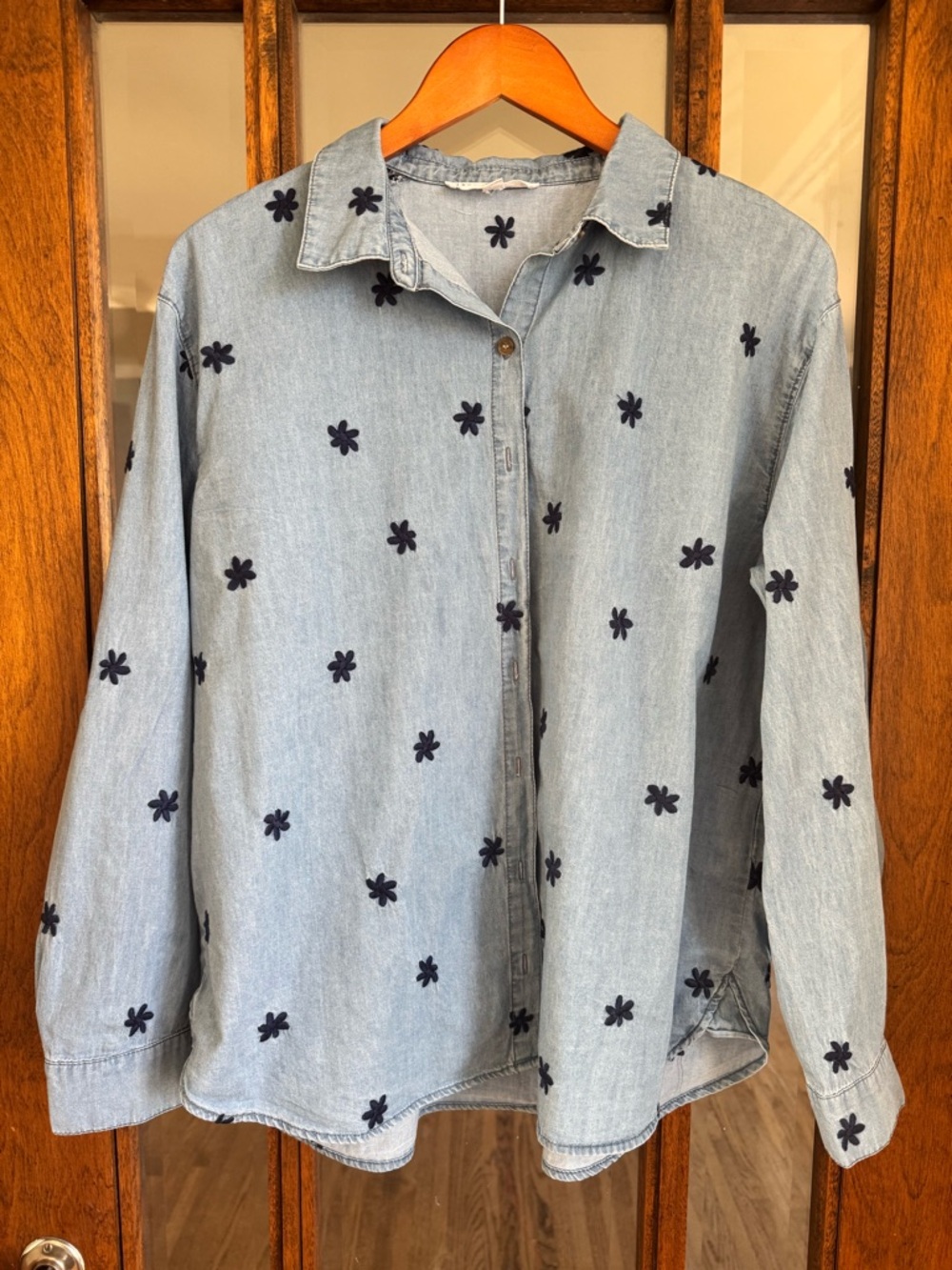 Jane + Delancey embroidered denim shirt
